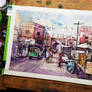 The Market - Watercolor Painting