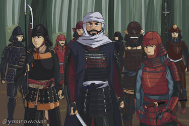 Uesugi Kenshin and his samurai