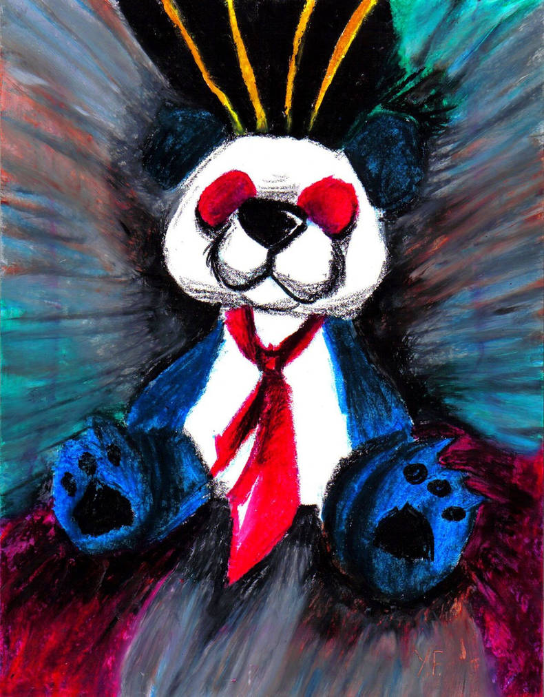 Black and Blue Panda by GhettoRainbowCat on DeviantArt