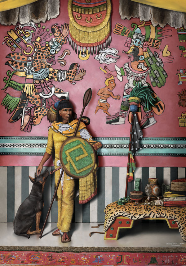 Aztec Guard Dog Aztec General and his dog by TheSax66 on DeviantArt