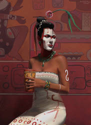 Lady of the Mayan court by TheSax66