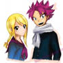 Lucy and Natsu .. school request colouring ..