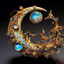 Jewelry Design Auction-Crescent Brooch-(OPEN)