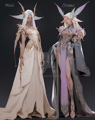 (OPEN 1/2) Outfit Auctions - Maila and Sonma by AKoukis on DeviantArt