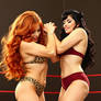 2 Beautiful Curvaceous Women With Long Lustrous Ha