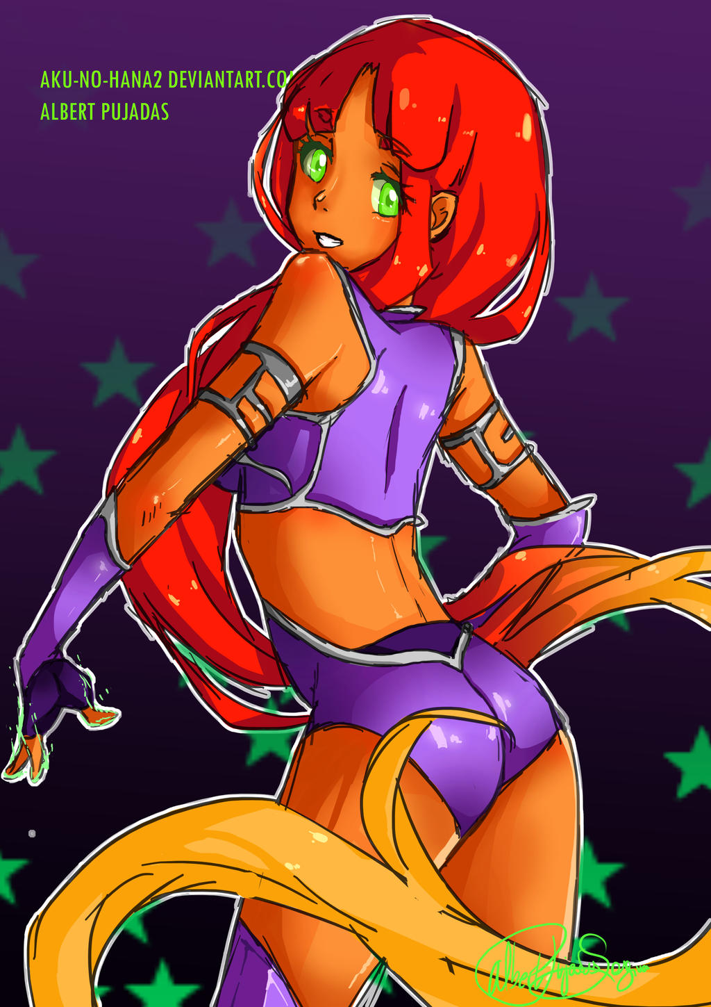 StarFire (teen titans) speed paint