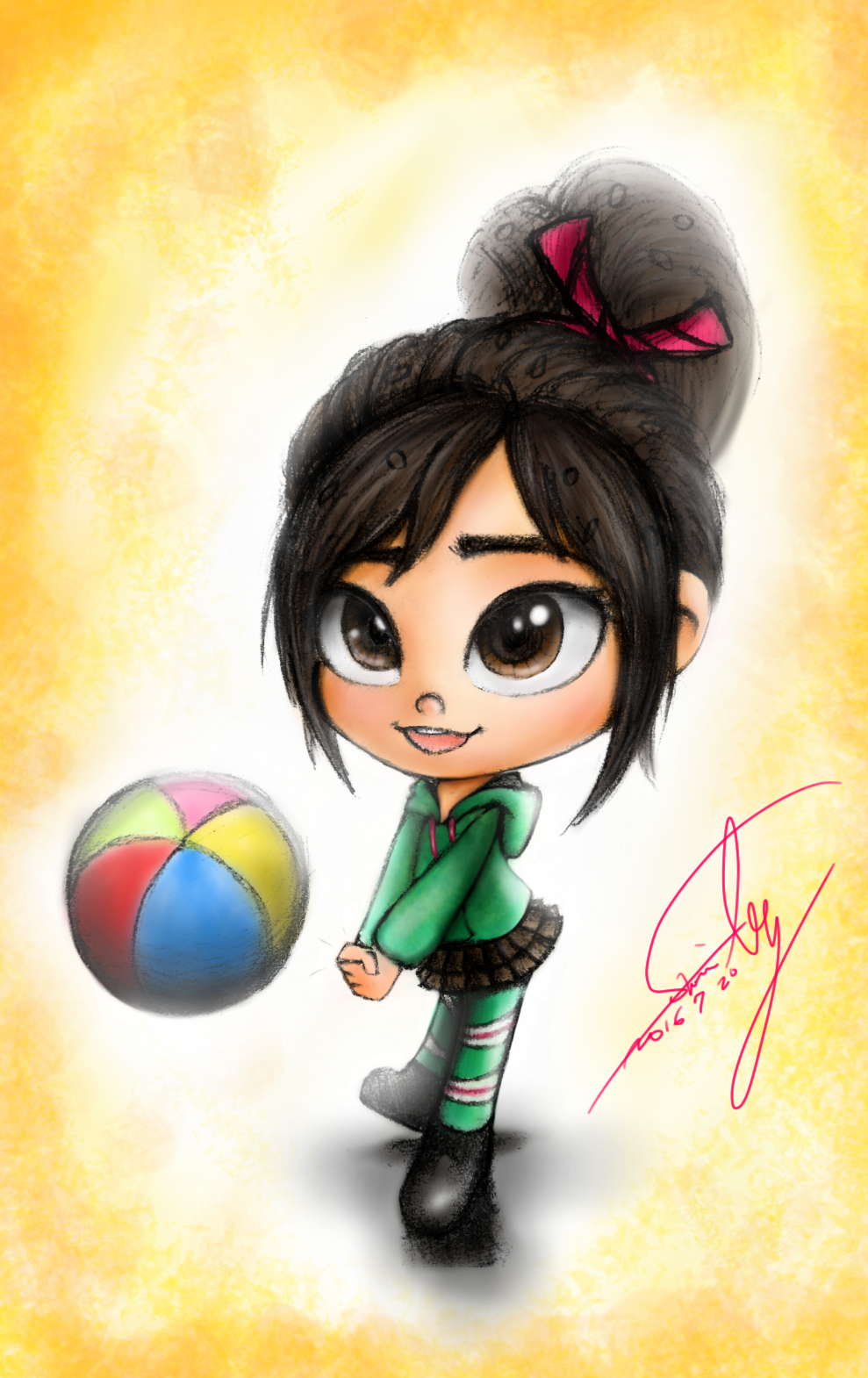 volleyball - Vanellope (colored)