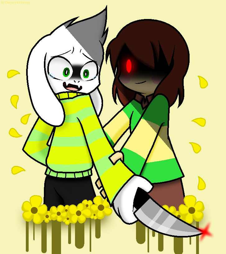 Asriel and Chara by cmors12 on DeviantArt