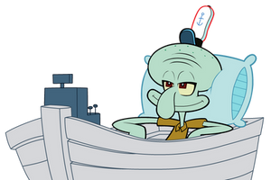 Squidward Relax at Work