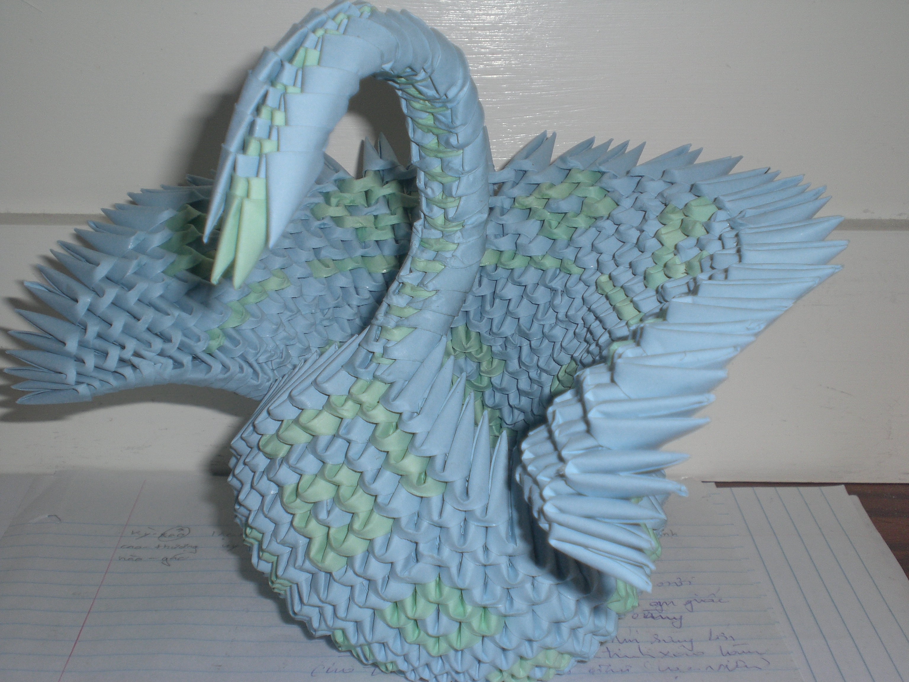 3D origami Peacock