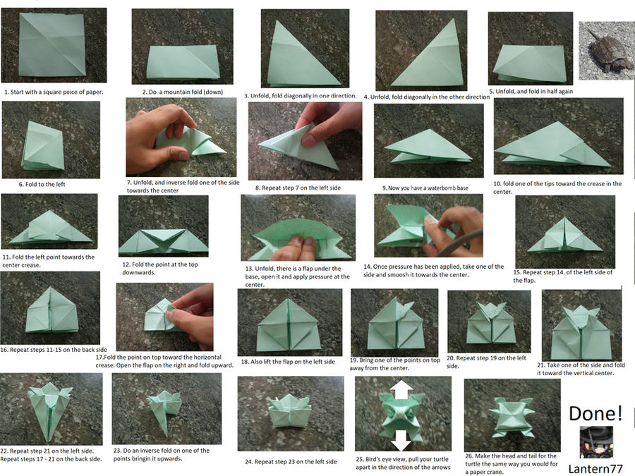 Origami Turtle Instructions By Lantern77 On DeviantArt