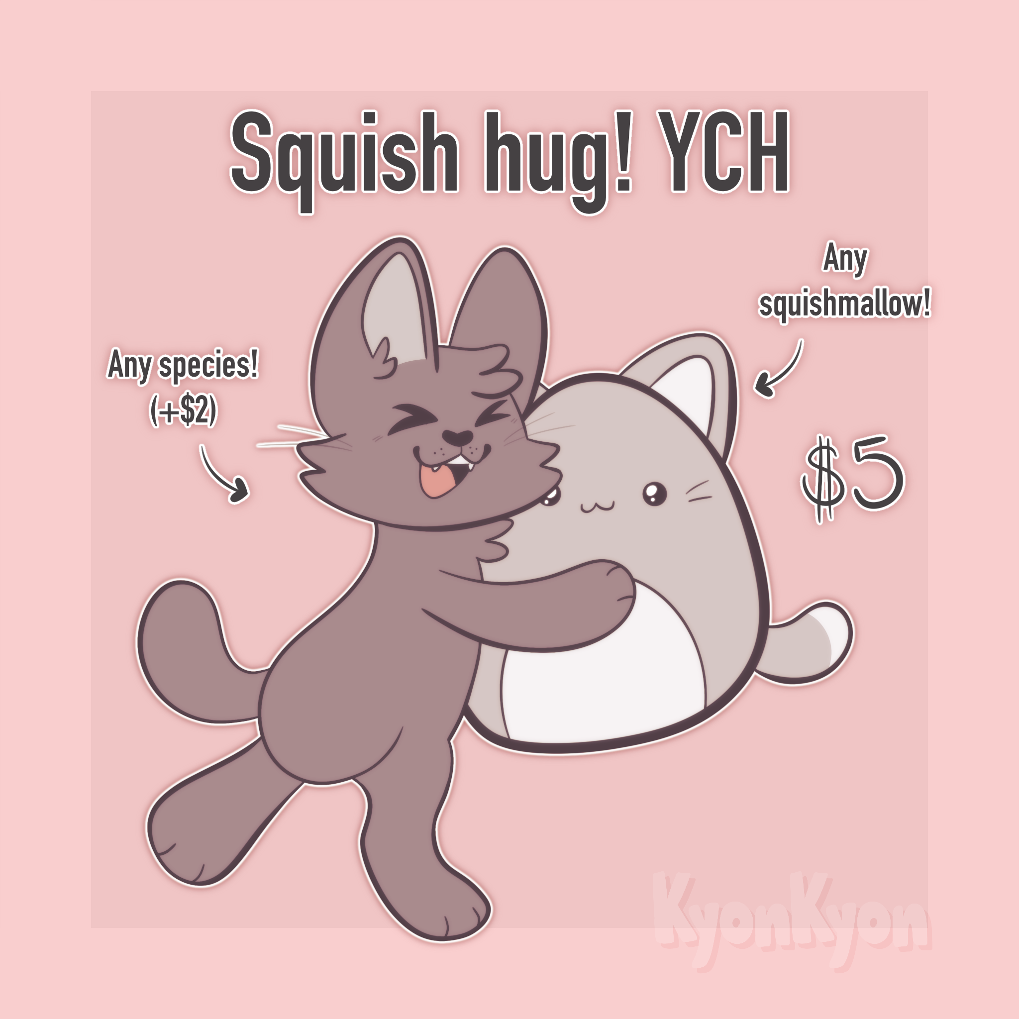 Squish Hug! YCH ($5) by EkaterinaDraws on DeviantArt