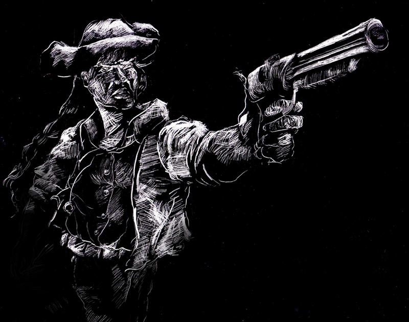 Revolver Scratchboard