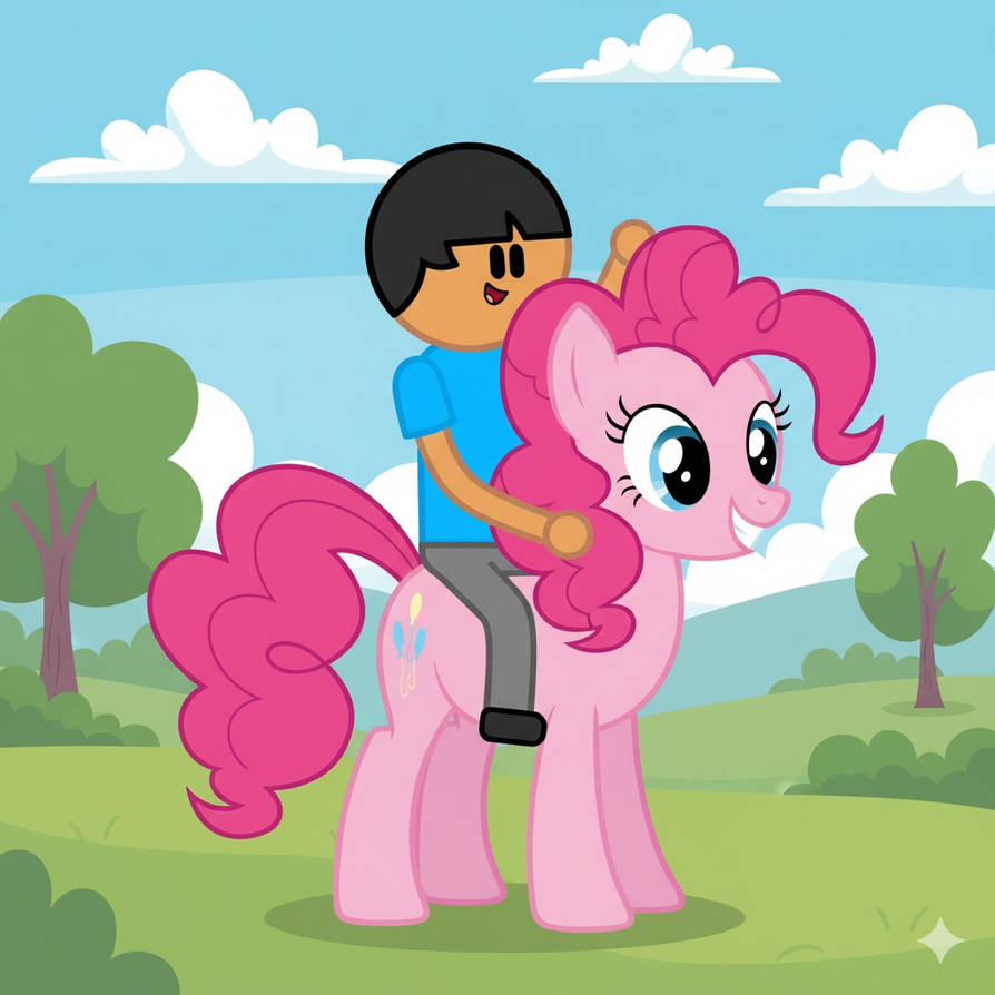 Pinki Rider William riding on Pinkie Pie (Google Gemini) by WilliamTheOfficial on ...