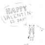 Happy Valentines day, dudes :3 (black and white)