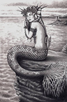 Resting on the Shore - Mermaid