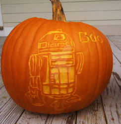 R2-D2 Immortalized in Pumpkin
