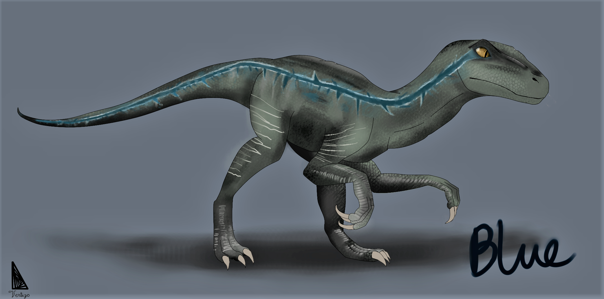 Blue the raptor by PCI-H on DeviantArt