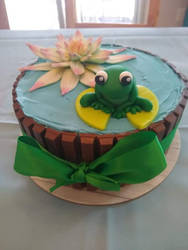 Baby Shower Frog Cake