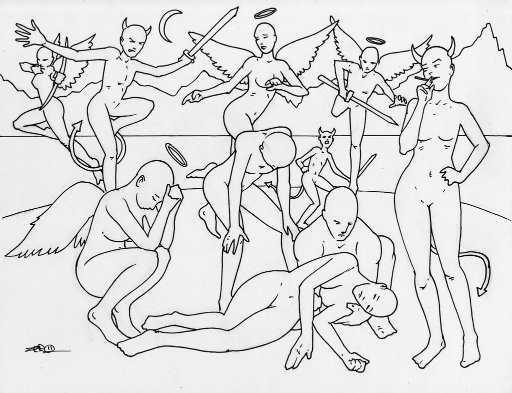 photo Group:xitu_Rsbi8S= Drawing Poses group full body both on drawingbases