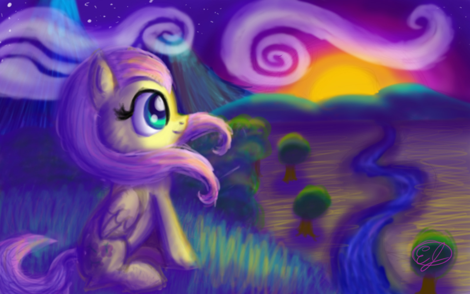 Fluttershy Watches the Sunset