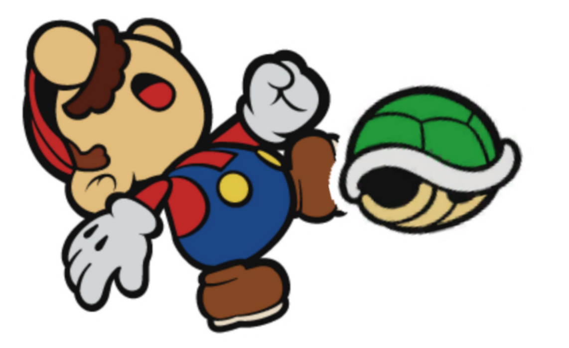 Mario Throws Shell Paper Mario got injured by a Shell by SOWEEE on DeviantArt
