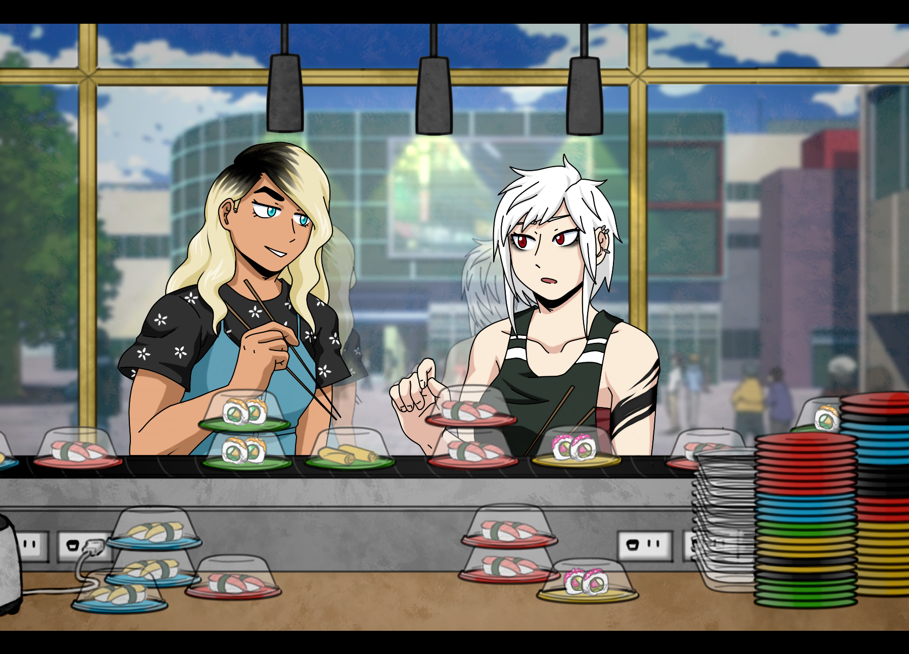 Cm Sushi Train Lunch Date With Akumu And Kahori By Aussiesophie On Deviantart Cm Sushi Train Lunch Date With Akumu And Kahori By Aussiesophie On Deviantart