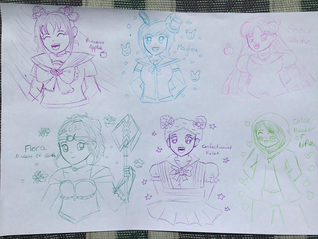 Magical Girl Sketch Page