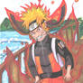 Naruto Kyuubi 3 tails (Fanart, Naruto)