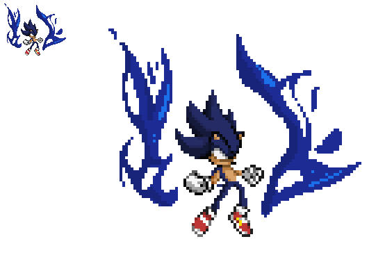 Imagem: Dark Sonic Sprite, Pixel Art Maker