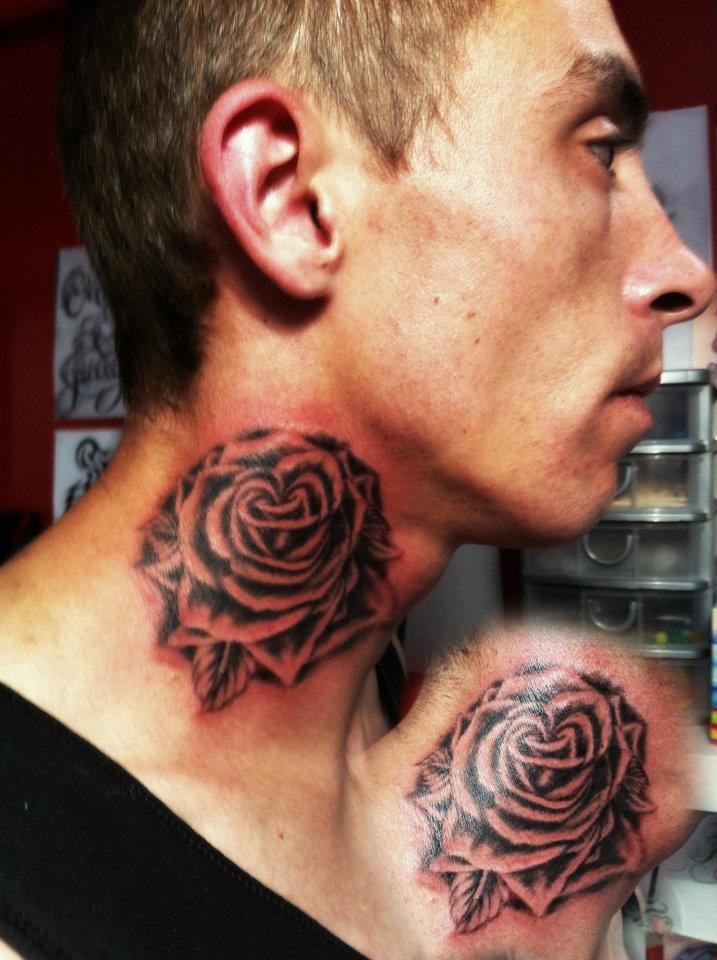 neck tattoo black rose by CalebSlabzzzGraham on DeviantArt neck tattoo black rose by CalebSlabzzzGraham on DeviantArt
