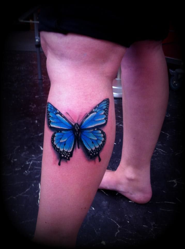 3D butterfly tattoo