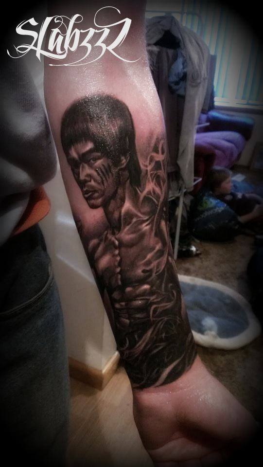 Bruce Lee portrait Tattoo