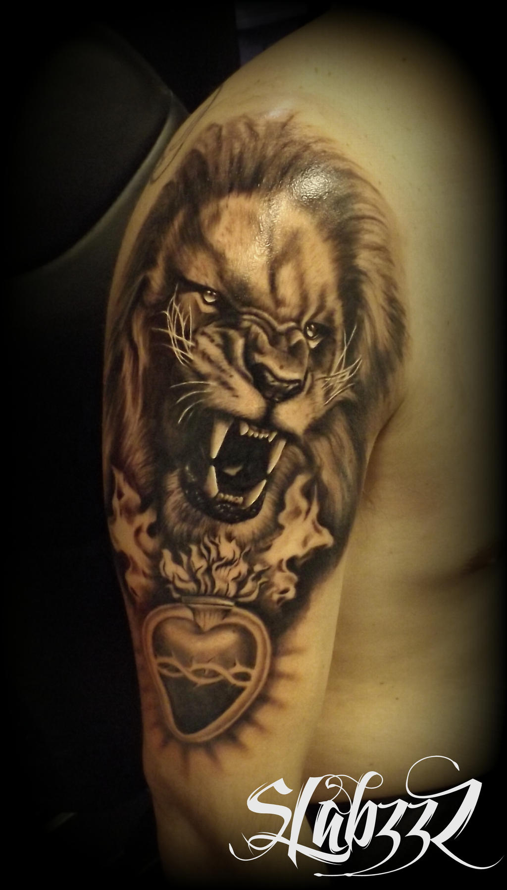 Lion portrait tattoo realistic by CalebSlabzzzGraham on DeviantArt