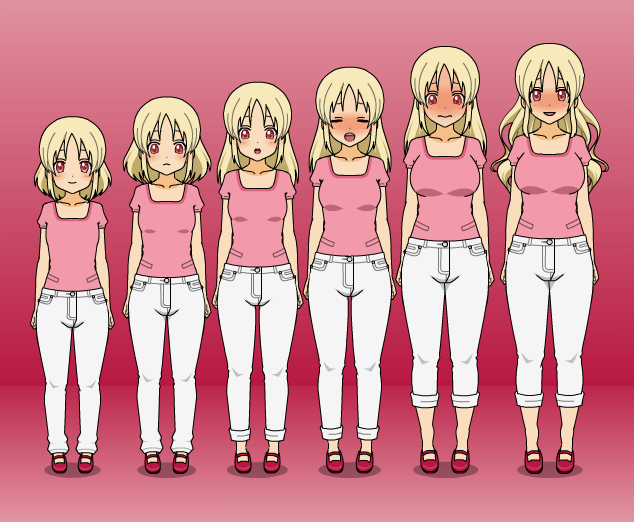 Strawberry Blonde Age Progression by ChickenYuki on DeviantArt
