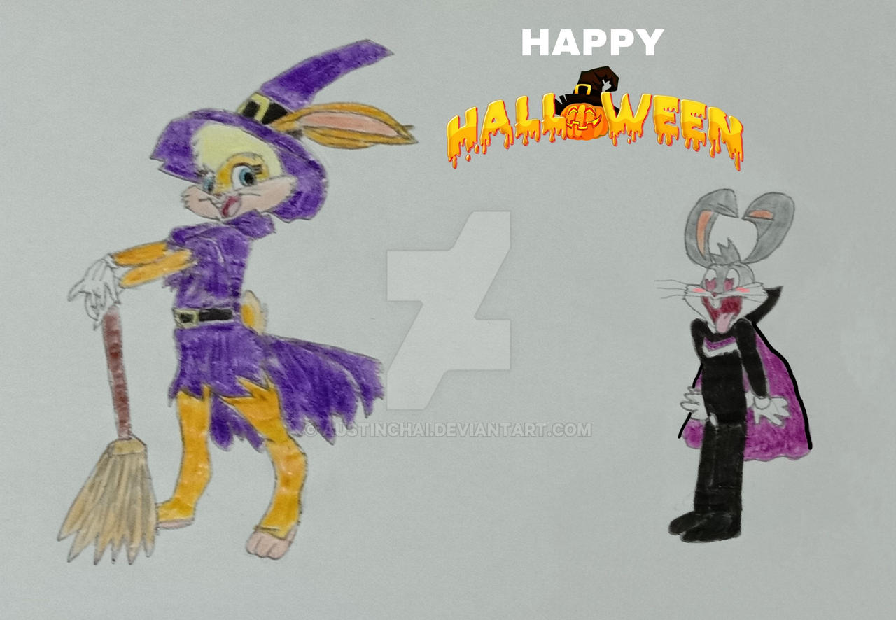 Vampire Rabbit Deviantart The vampire bunny and the witch, Halloween special by austinchai on ...