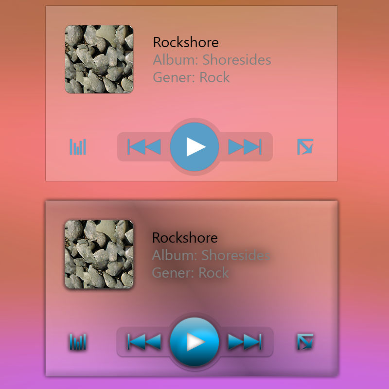 Media Player Widget by yemith95 on DeviantArt