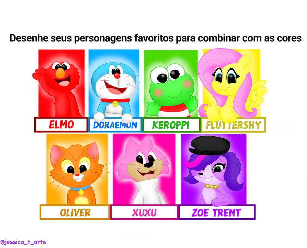 Draw Your Favorite Characters to Match the Colors by jchicat on DeviantArt