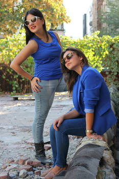 Ladies in blue