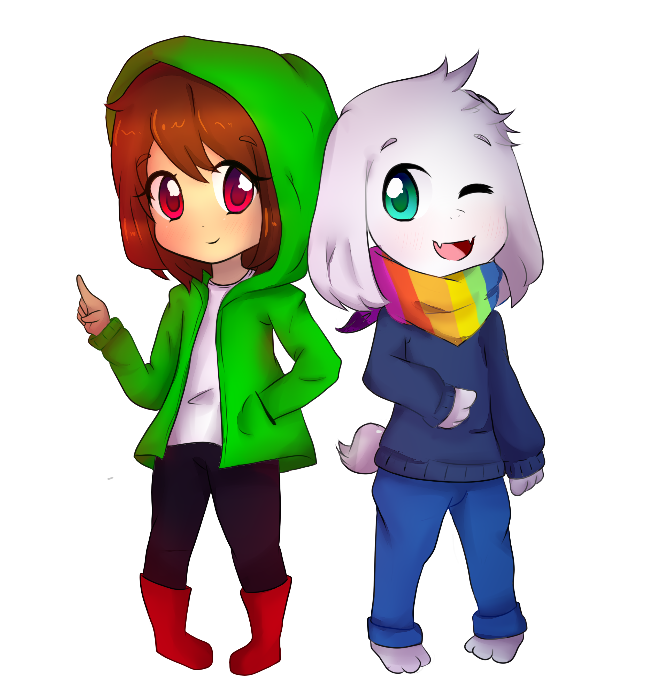 Chara And Asriel Undertale Au Storyshift By Ashirei On Deviantart