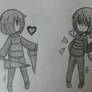 Chara And Frisk [Epictale] [BW]