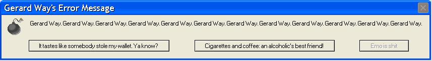 Gerard Way's Error Message