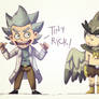 Tiny Rick and Tiny Birdperson