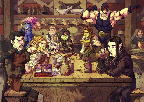 The gang at the tavern