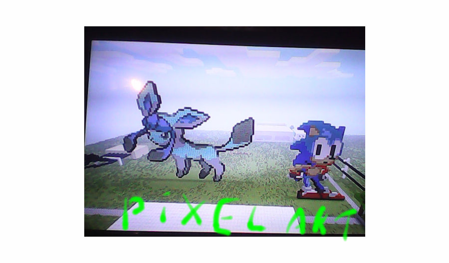 Pixel Art Glaceon And Sonic By Kill Soni On Deviantart