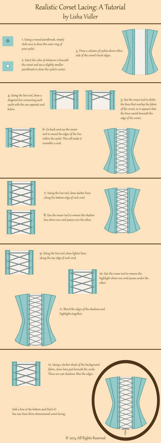 Corset Lacing Tutorial by Yesterdays-Thimble on DeviantArt