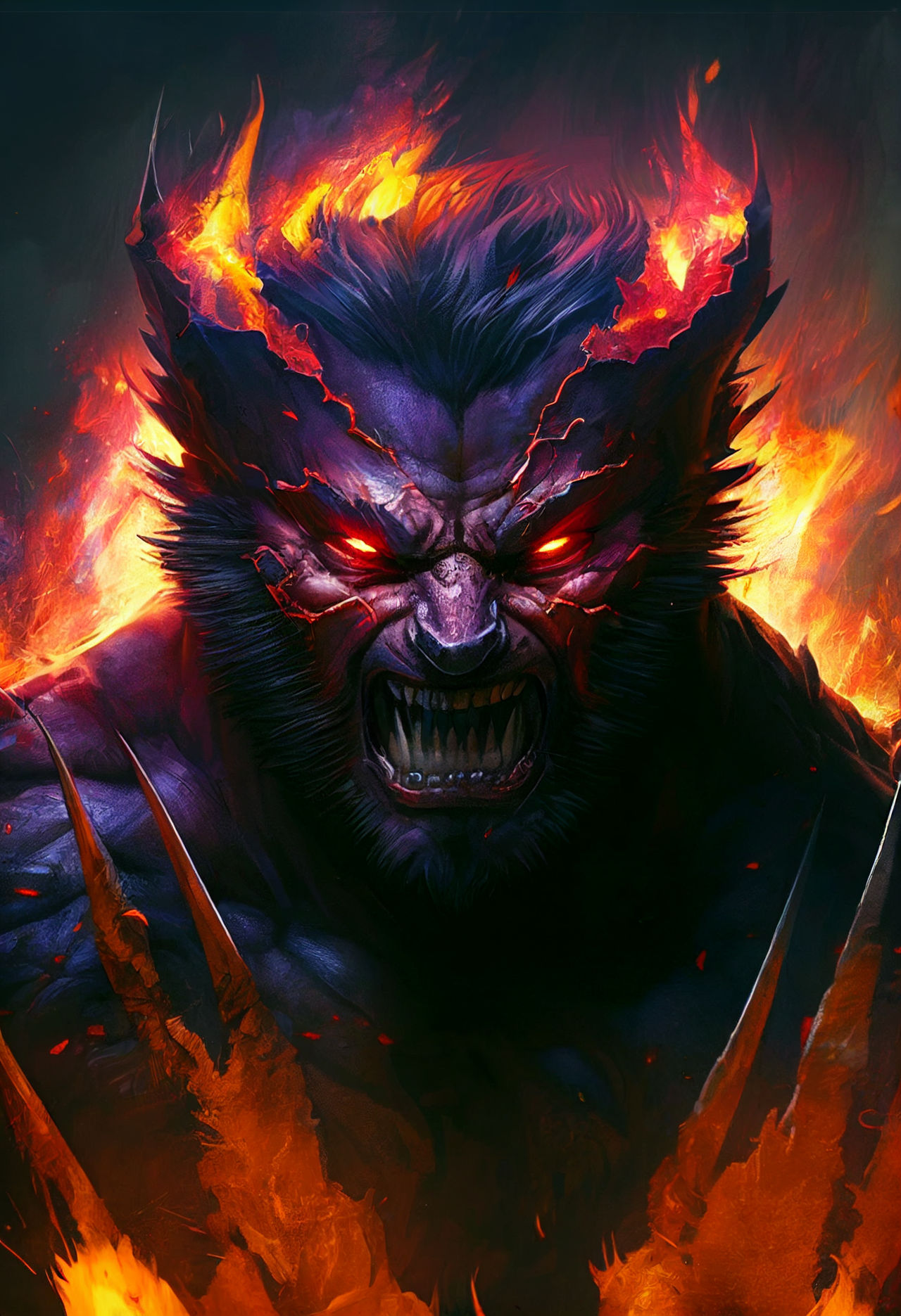 Wolverinet Fire Wolverine - Fire Corrupted by SonLenonidas on DeviantArt