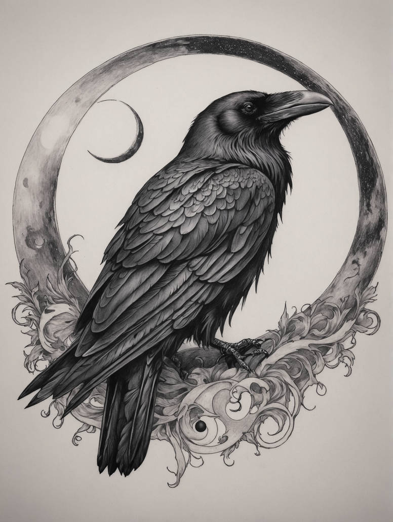 Tattoo Sketch A Raven By EffieWoners On DeviantArt tattoo-sketch-a-raven-by-effiewoners-on-deviantart
