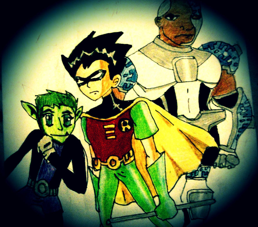 Teen Titans: Robin Beast Boy and Cyborg