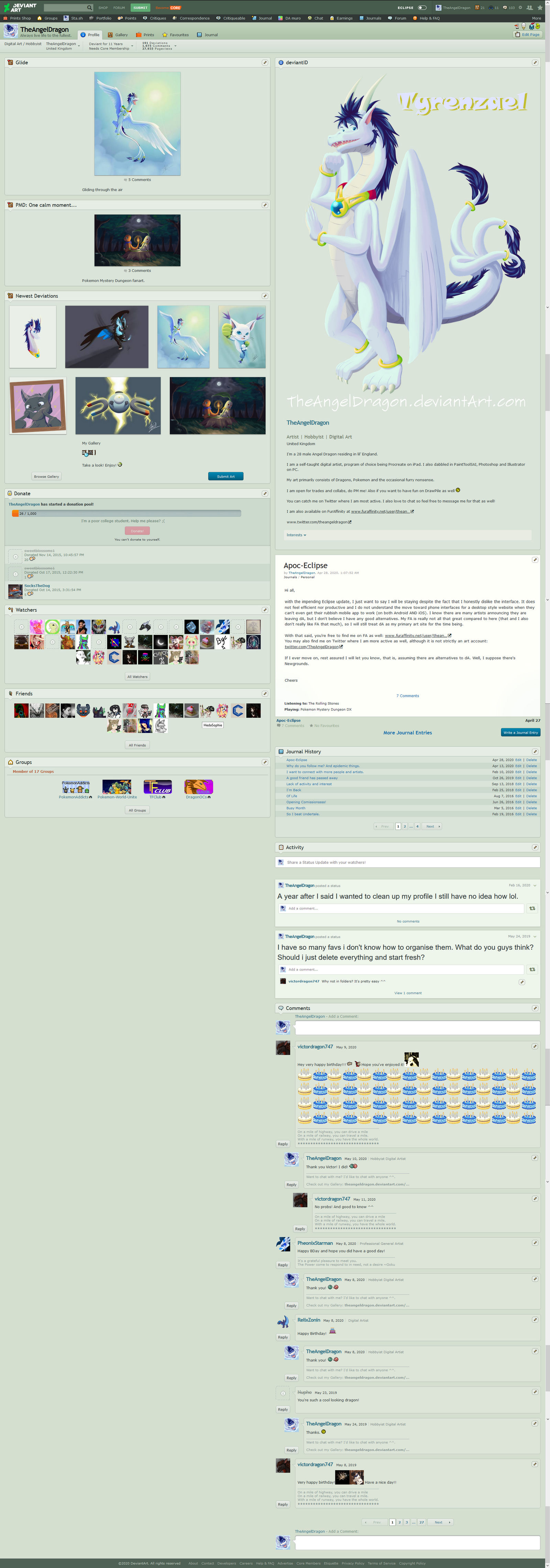 Generic Deviantart Profile Classic DeviantART Profile Remembrance by TheAngelDragon on DeviantArt
